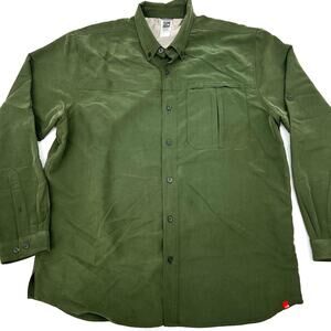 The North Face Mens Green Vented Long Sleeve Modal Button Shirt XXL Preowned